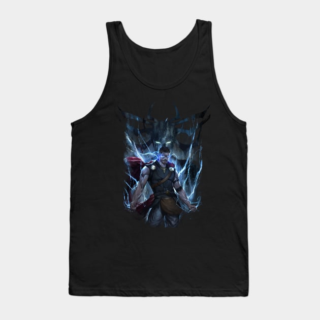 Thunder God Tank Top by ArtofLariz